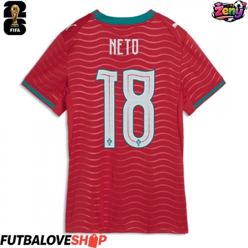 Dres Portugalsko Pedro Neto #18 Domáci pre Ženy MS 2026 Krátky Rukáv